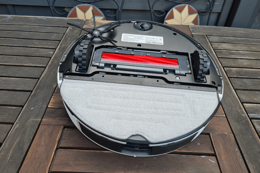 The Roborock S7 Pro Ultra is seen from below.